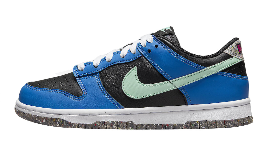 Nike Dunk Low SE GS Crater Black Photo Blue Mint Nby DR0165-001 6Y = 7.5 Women