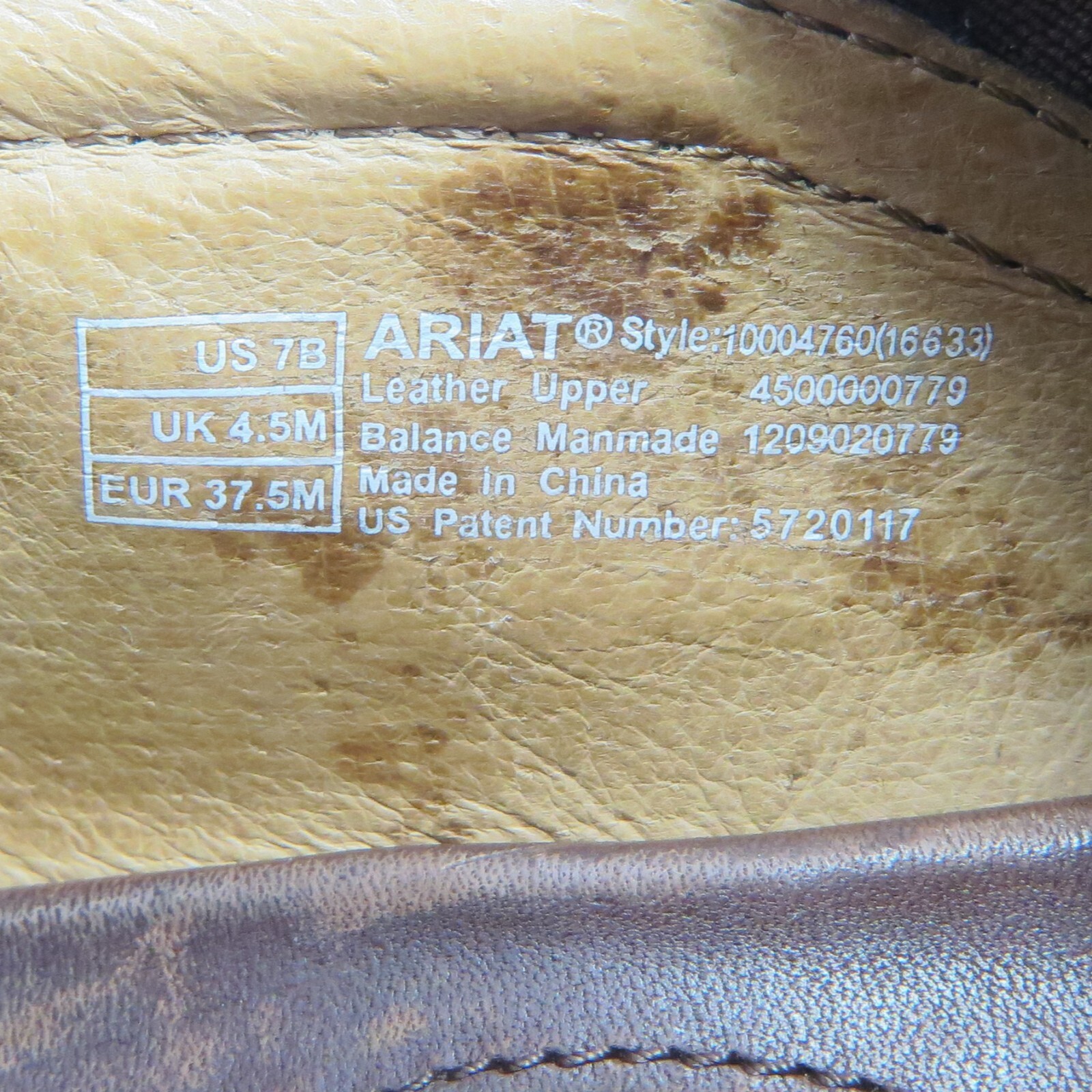 Ariat ATS Sutter Loafers Womens Size 7B Brown Leather Slip-Ons Platform Clogs