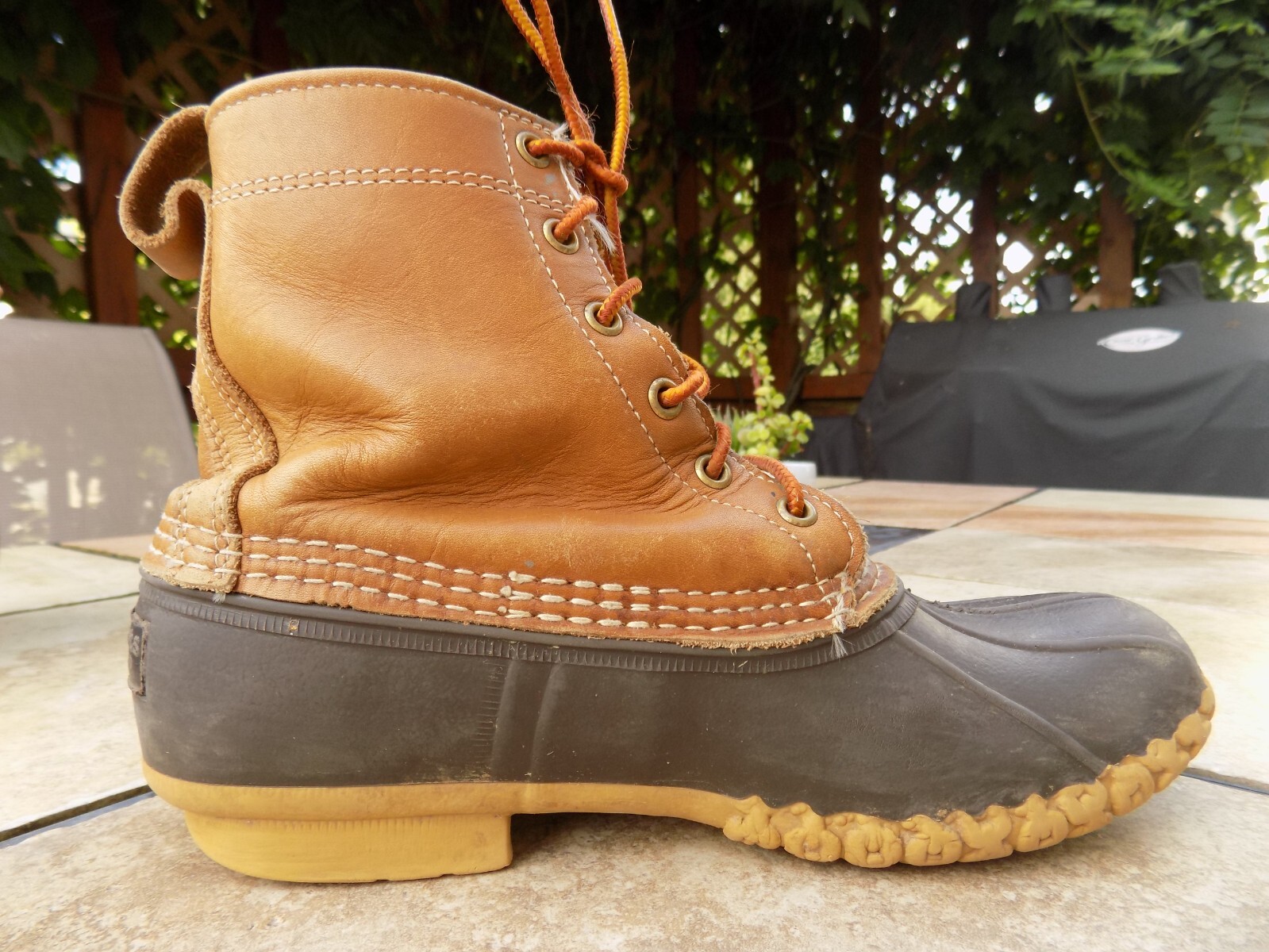 LL Bean Duck Boots Made In Maine Vtg Classic Unlined FN Men 8/Women 10 Narrow