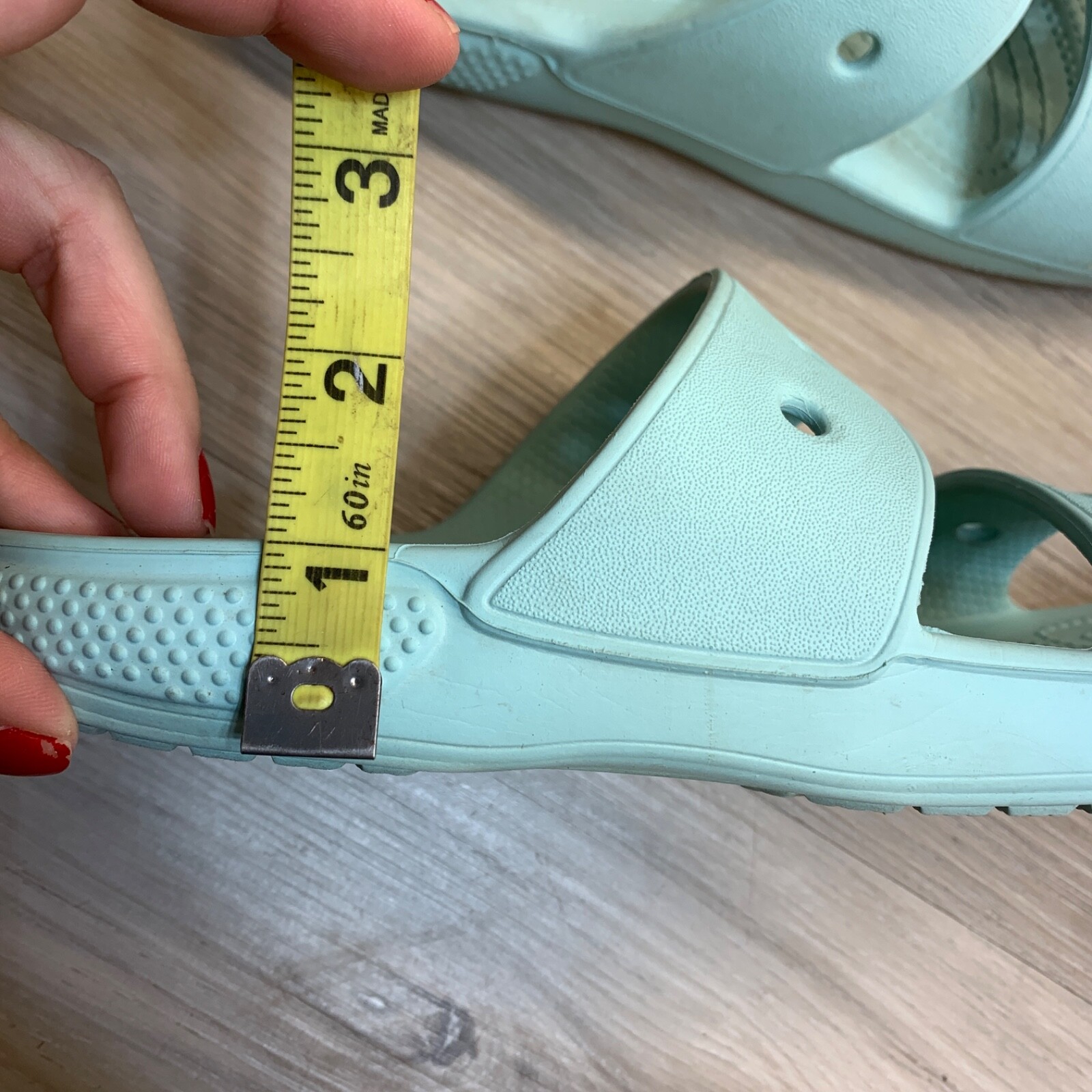 Crocs Classic 206761 Two-Strap Sandals Slides Light Blue Mens 4 Womens 6