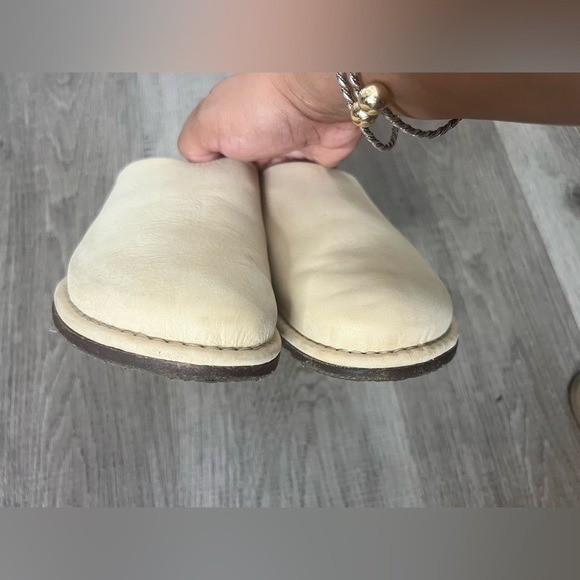 Jenni Kayne Natural Oiled Leather Moc Slip-on Clogs Lounge Sz 36