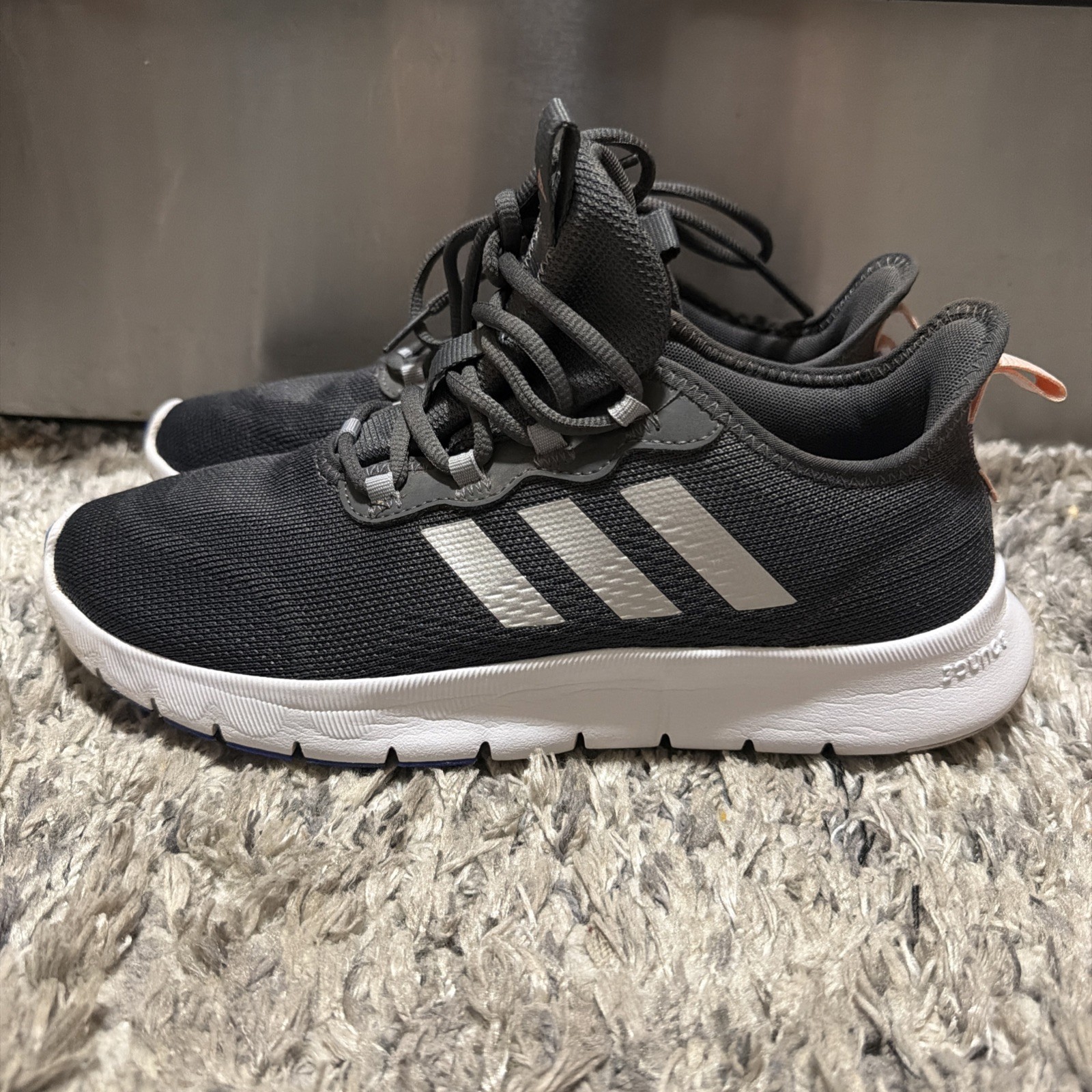 Adidas Womens Nario Move Running Shoes Gray GZ9047 Low Top Lace Up Pull Tab 9M