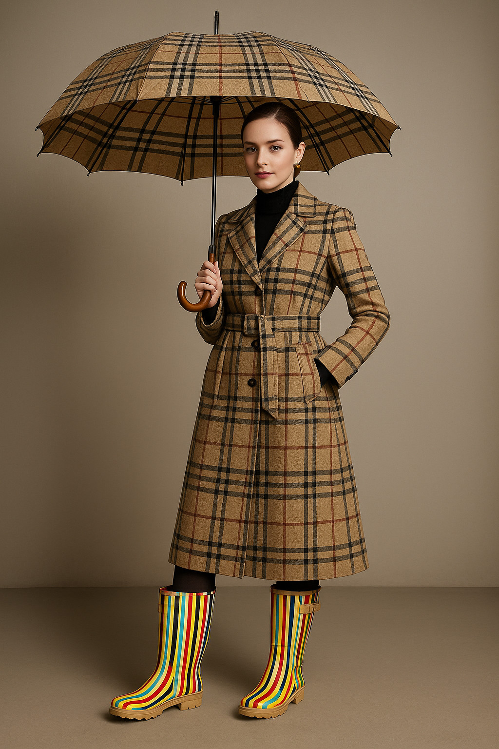 Tamara Henriques wellies multicoloured striped size 39 • rain boots lined
