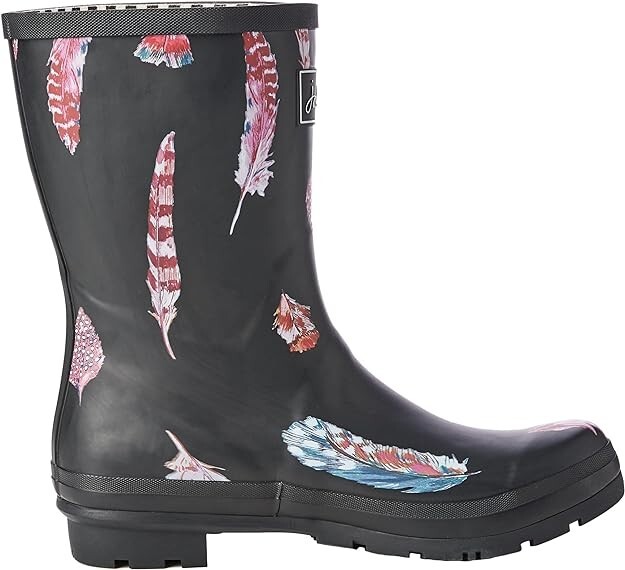 Joules Women’s Molly Welly Wellington Rain Boot Feather Black 214785 – Size 7