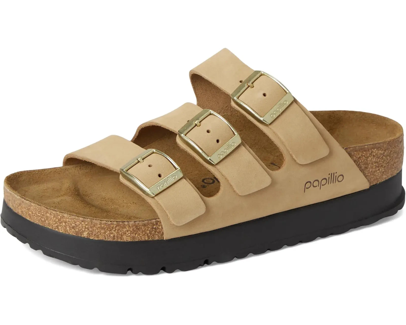 Birkenstock Florida Platform Sandcastle Nubuck Sandals EU 41 US 10-10.5 Narrow N