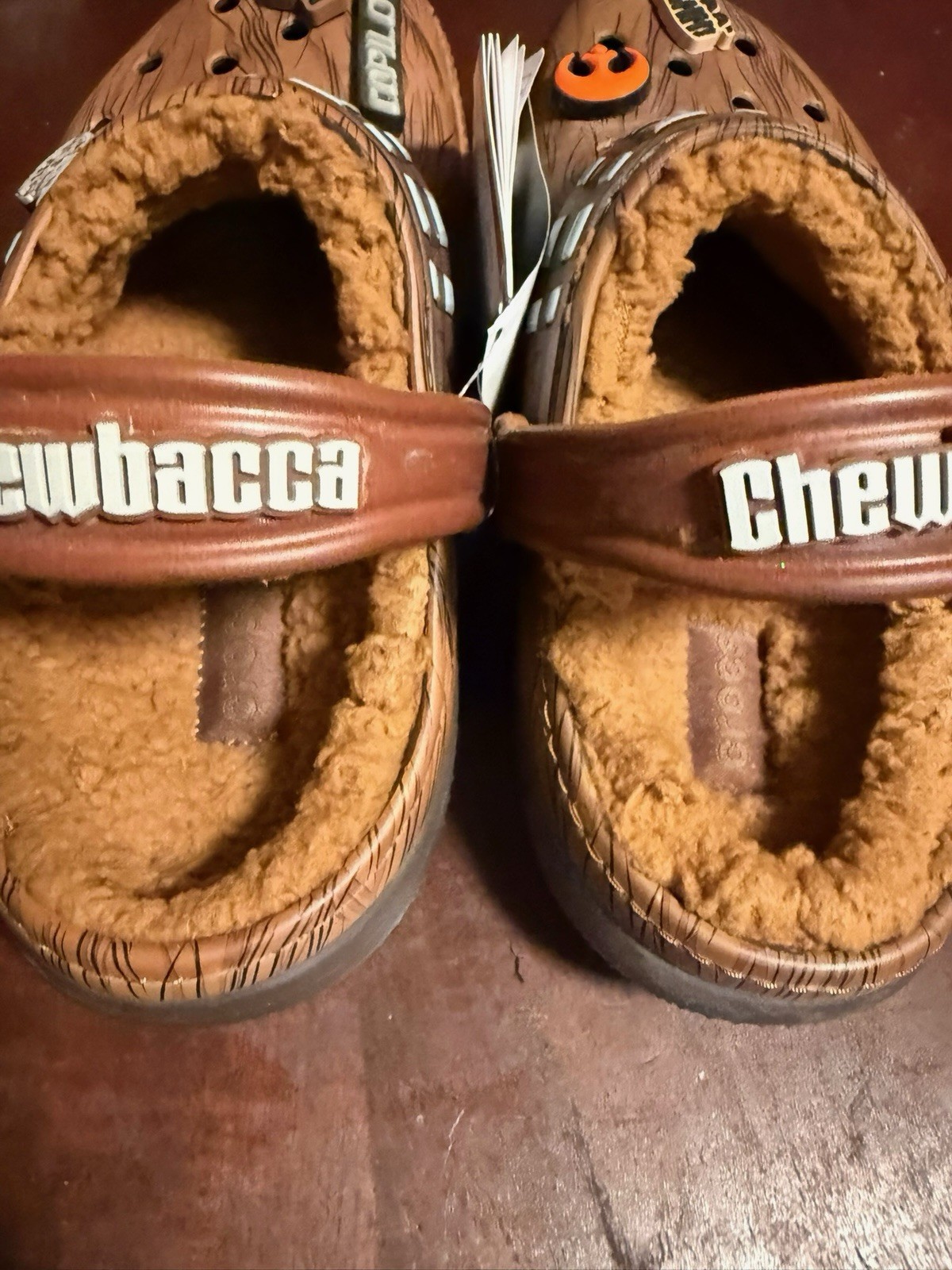 Crocs Star Wars Chewbacca Classic Fur Lined Clogs Espresso Women’s Sz 8 NWT