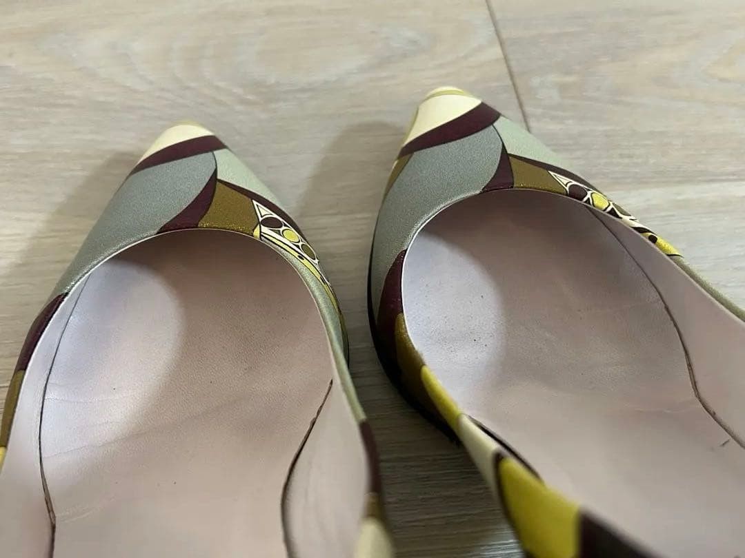 Emilio Pucci Heeled Pumps Multicolor Pointed Toe Size 36.5 Women’s From Japan