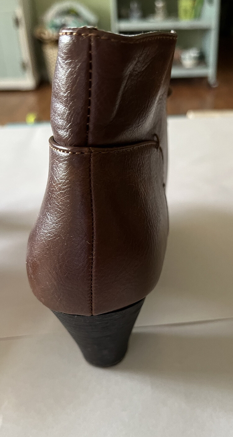 Sugar Women’s Lace Up 3″ Heel Ankle Boot Size 7 1/2 Brown Street Grunge Style