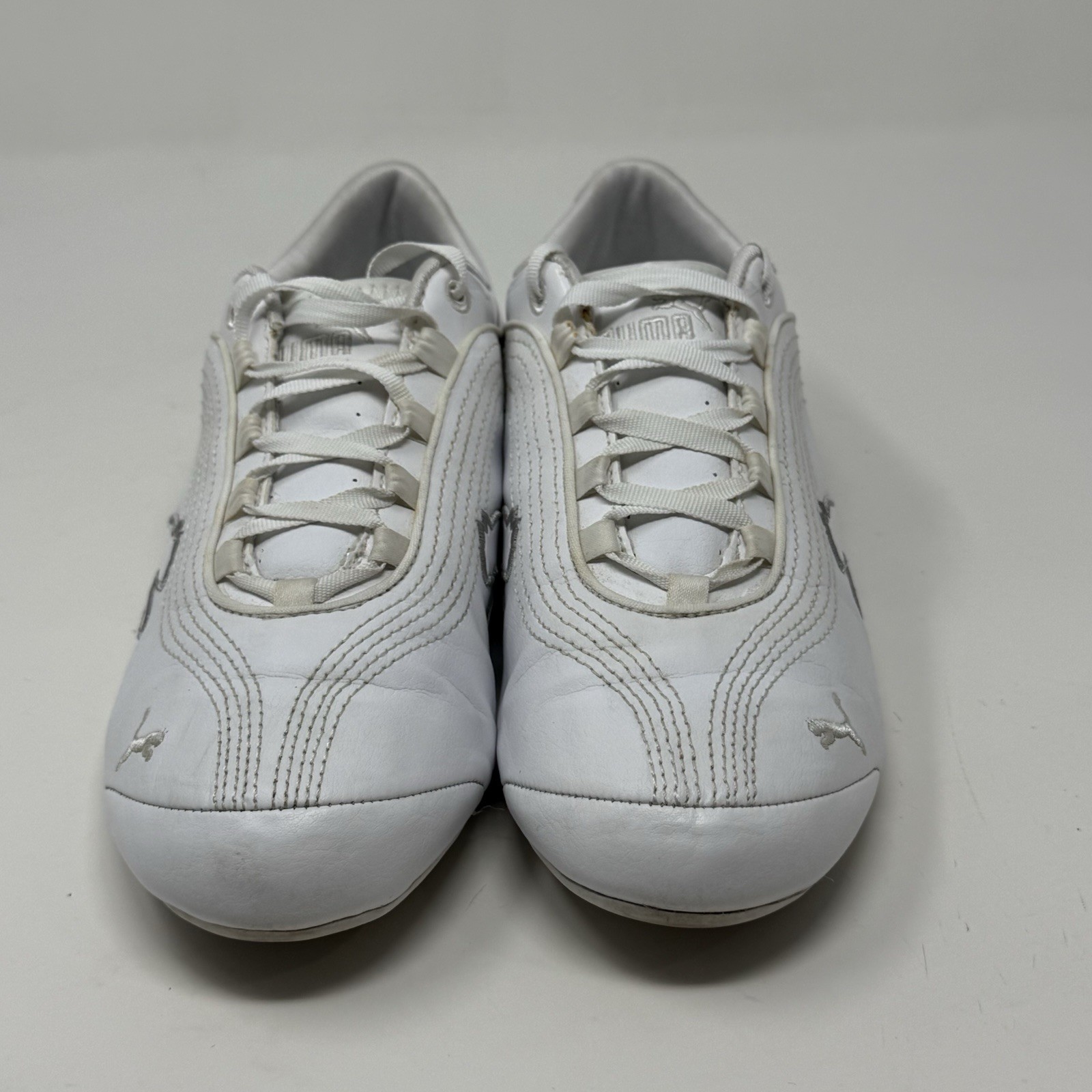 Puma Soleil Cat Shoes Womens 7.5 White Leather Casual Dance Vibe Y2K Sneakers