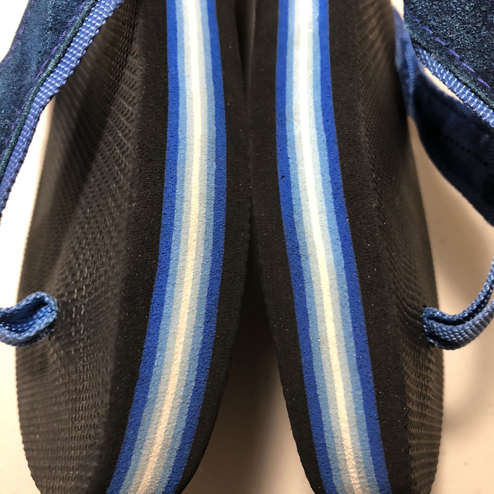 Kinsman 70’s 80’s Thongs Flip Flops Sandals Women’s M (~8.5) Blue Layered Foam