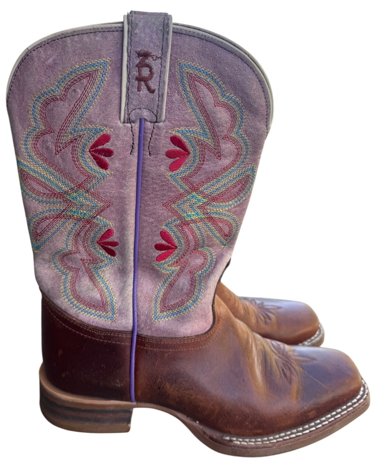 Tony Lama Women’s 3R Sz 7.5B Crockett Narrow Square Toe Cowboy Boots Chocolate