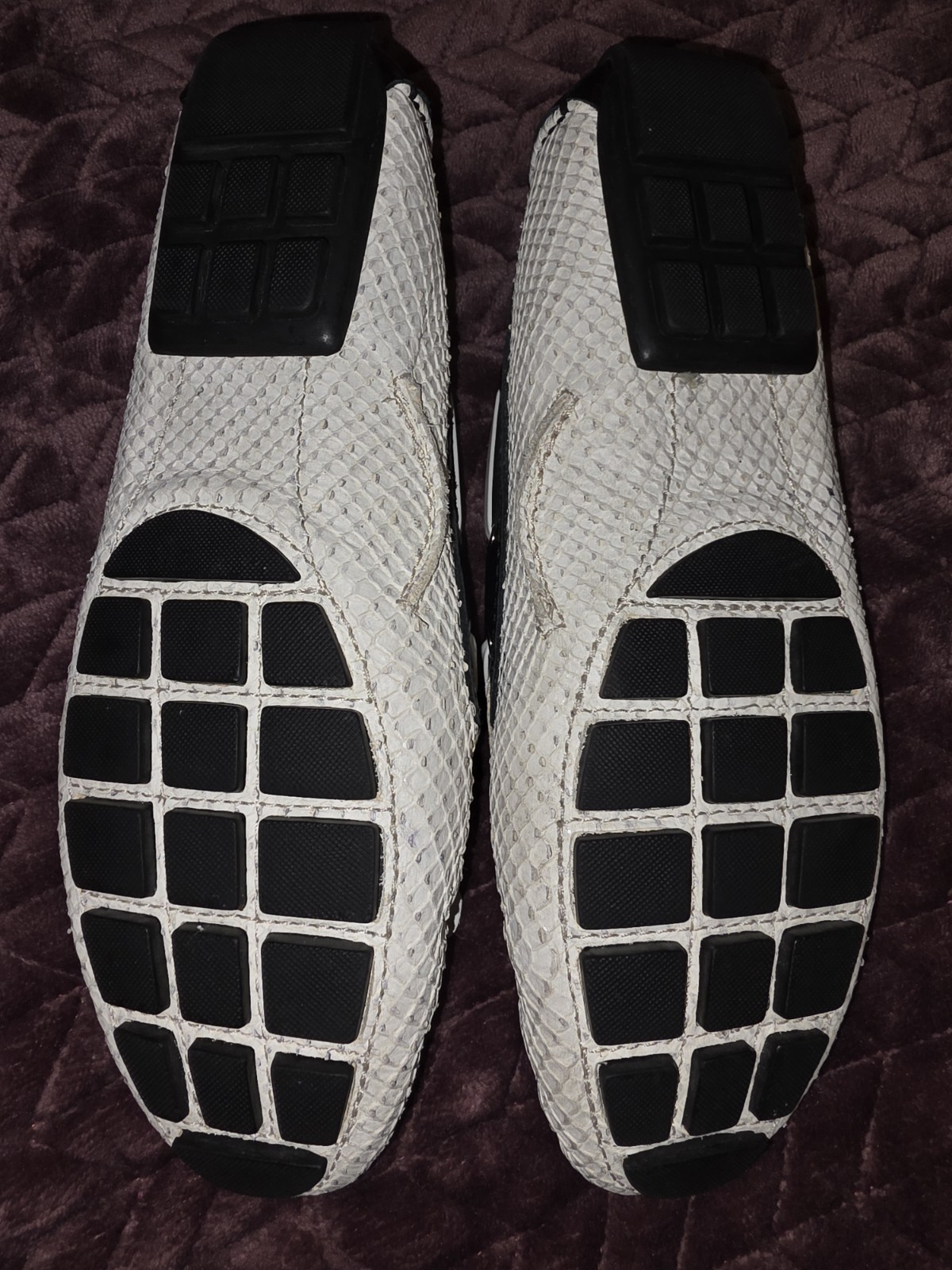 Marc Joseph NY Cypress Hill Exotic Leather Loafers White & Black Women’s Size 9