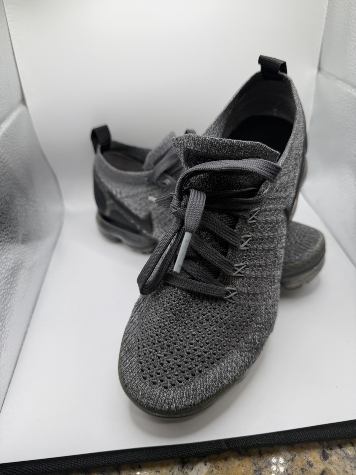 Nike Air VaporMax Flyknit 2 Mens Dark Grey/Black Sneaker 942843-002 us 6.5