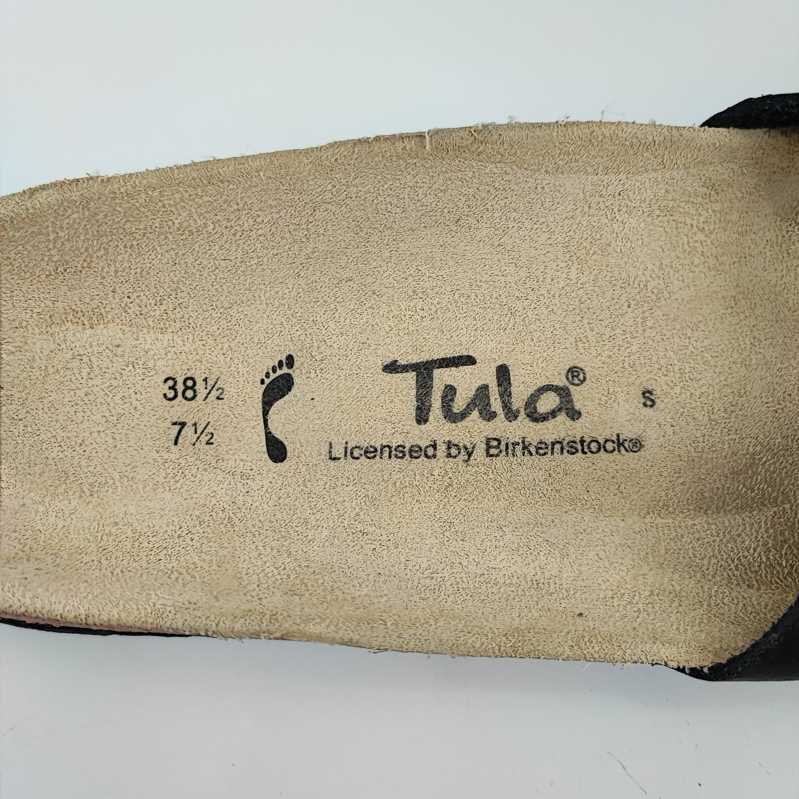 Tula by Birkenstock Madrid Women’s Size 7.5 Sandals Leather Black Comfort Slide