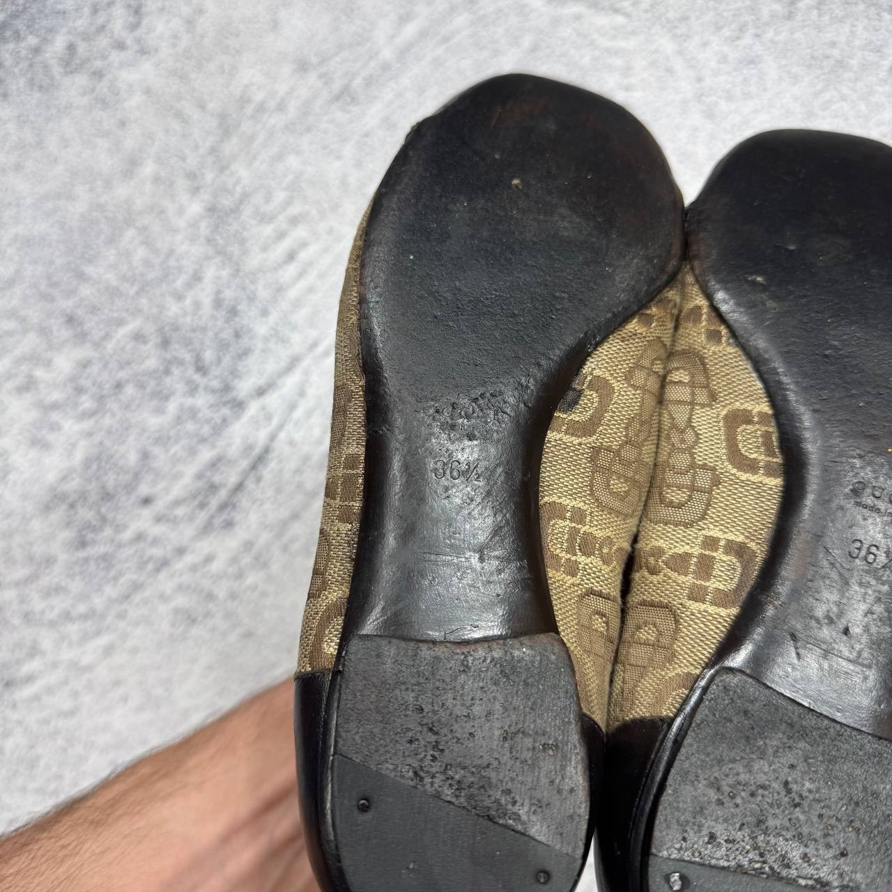 Gucci Monogram Flats Ballets Womens Size 36