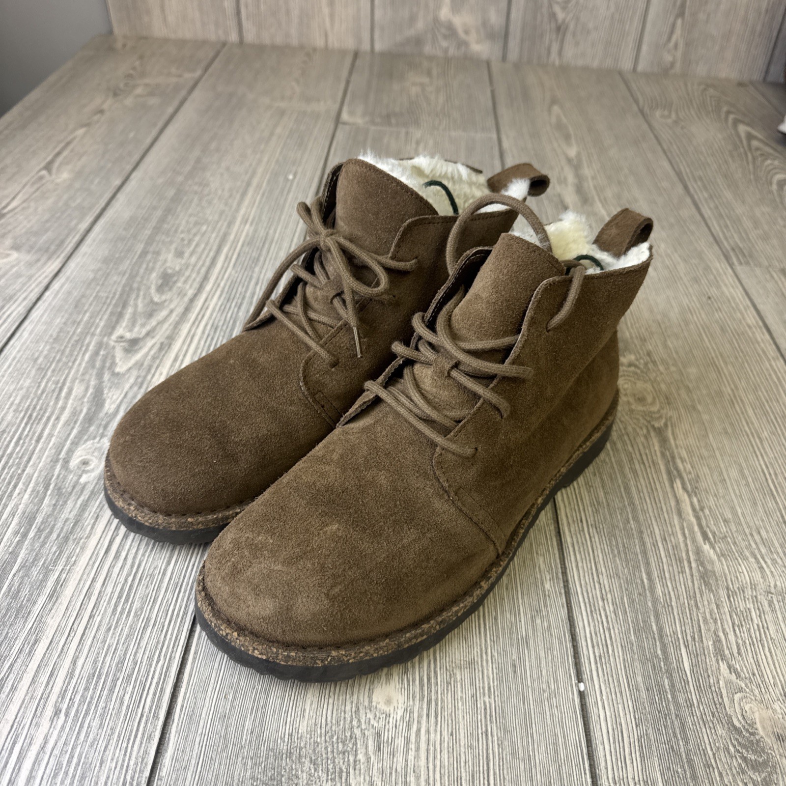 Birkenstock Uppsala Mid Shearling Dark Tea Narrow Fit 1028148 Size 8 US / 39 EU