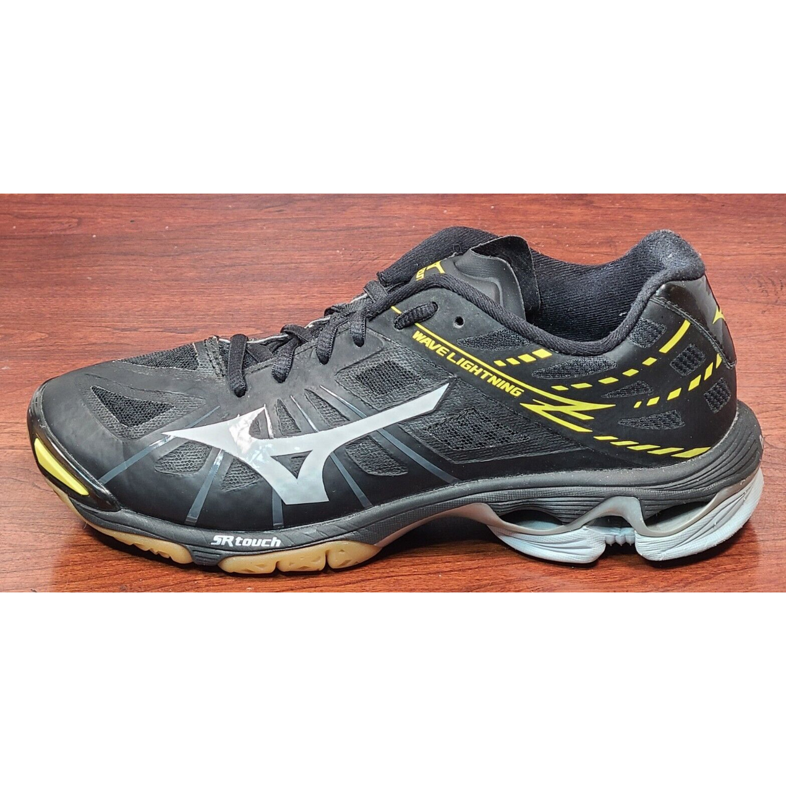 Mizuno Wave Lightning Z Black & Yellow Indoor Volleyball Shoes US 8 VB Gym