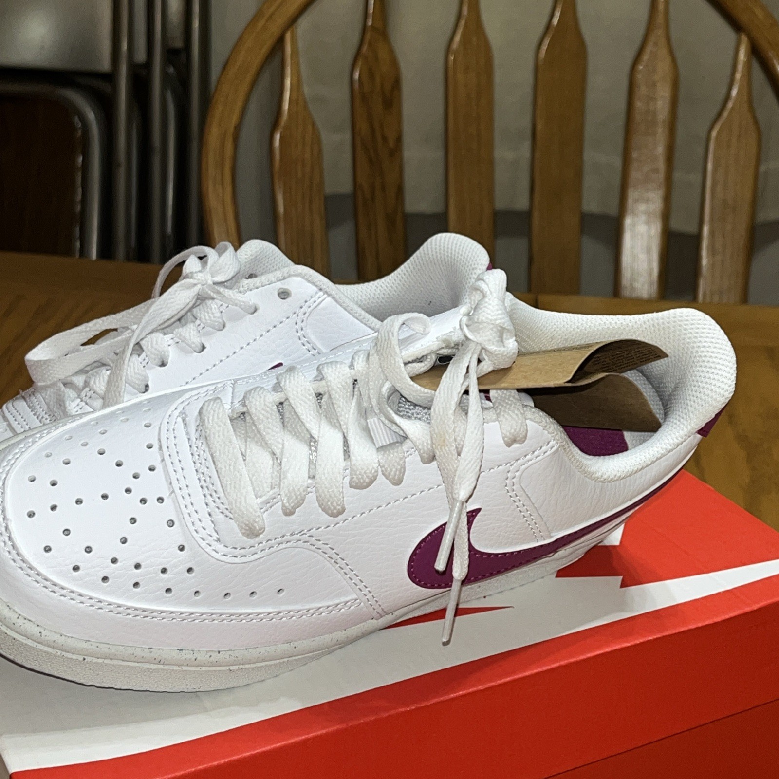Nike Court Vision Low NN Women SZ6 Casual Shoes DH3158-500 Cactus Flower PinkNew
