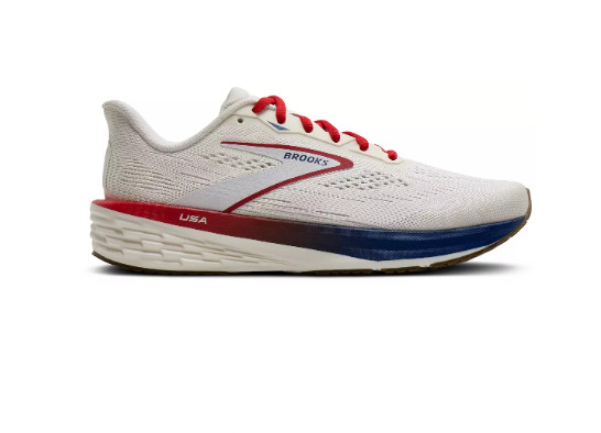 Brooks Women’s Launch 12 Running Shoes – White/Red/Blue