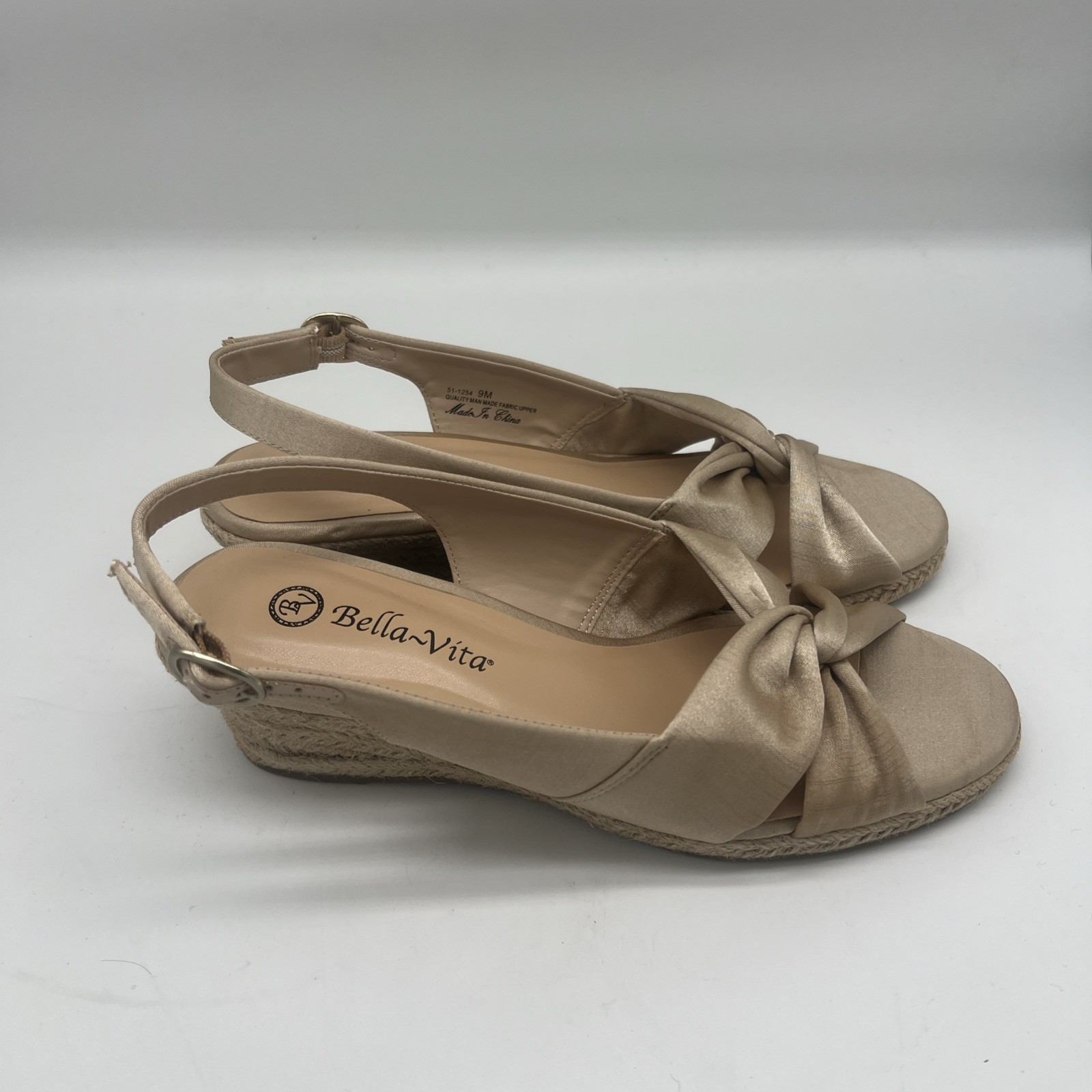 Bella Vita Women’s Kimora Natural Platform Wedge Espadrille Sandals Size 9M