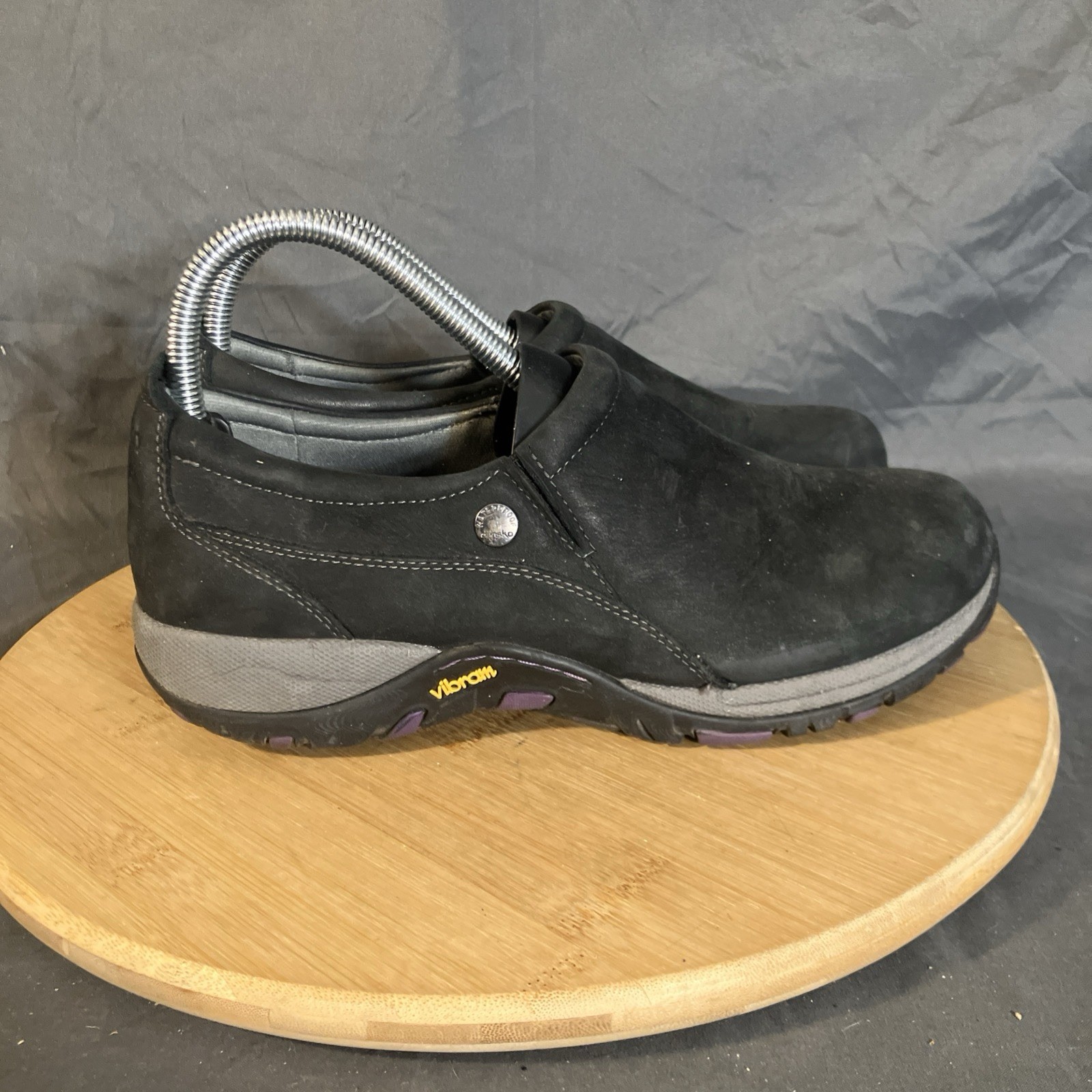 Dansko Patti Shoes Womens 7/38 Black Leather Casual Waterproof Hiking Sneakers