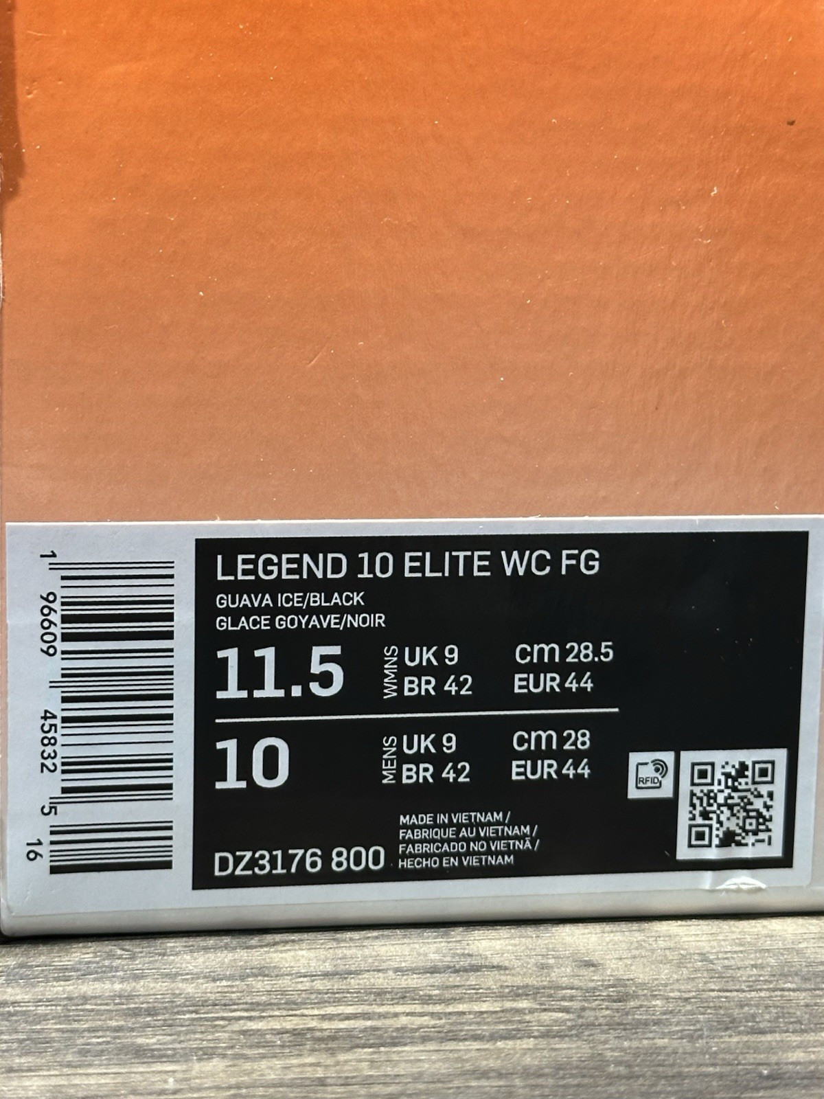 Nike Tiempo Legend 10 Elite FG United Pack DZ3176-800 Women’s 11.5 / Men’s 10