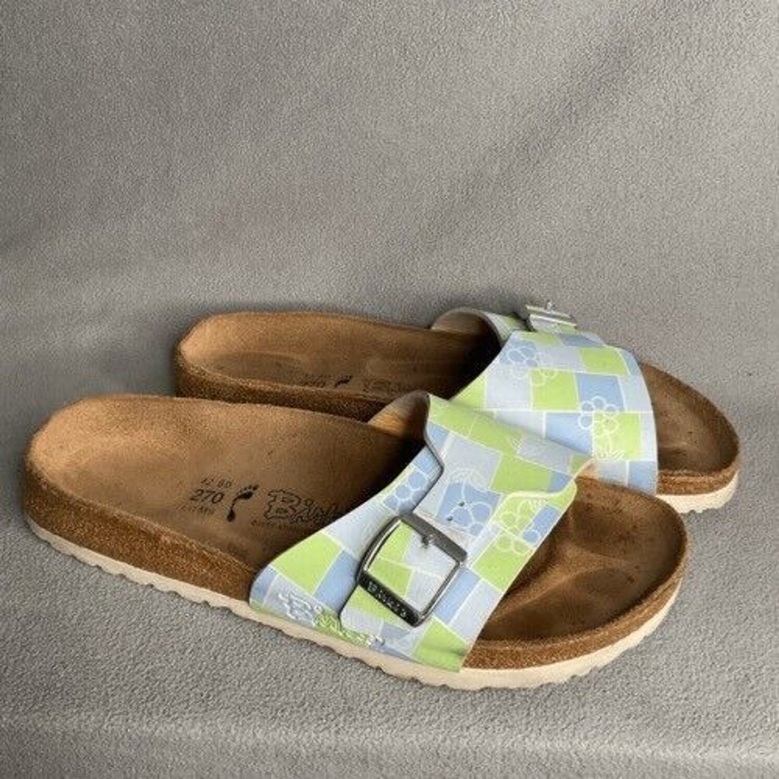 Birkenstock Birki’s Squares Slides Sandals Unisex Adults Size Mens9 / Womens11
