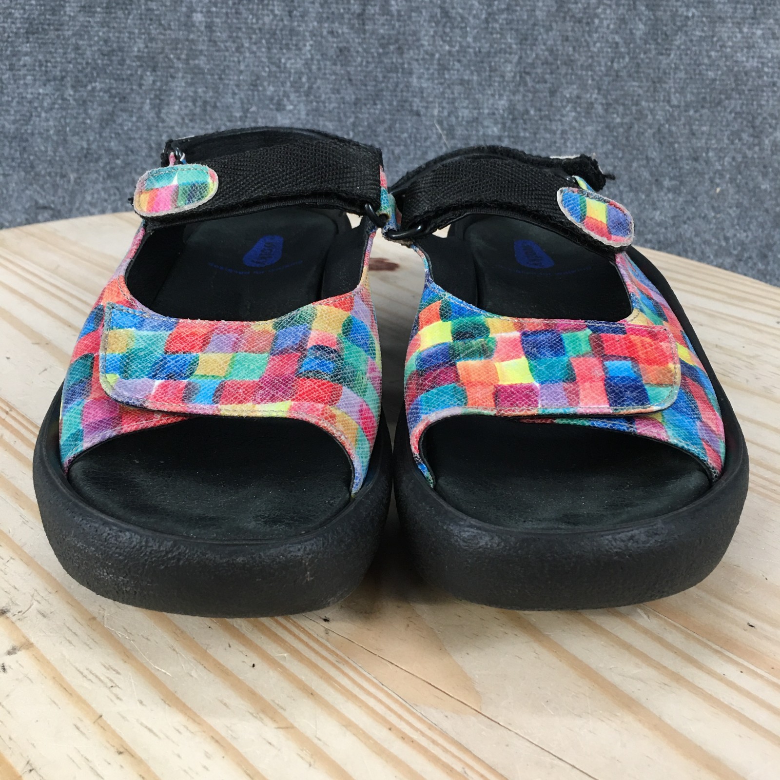 Wolky Sandals Womens 37 Jewel Orthopedic Platform Hook Loop Comfort Multicolor