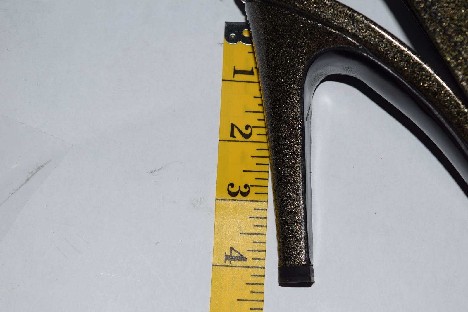 Vintage Gucci Glitter Logo Double G’s Leather Heels sz 38.5/8.5 Anthracite Black