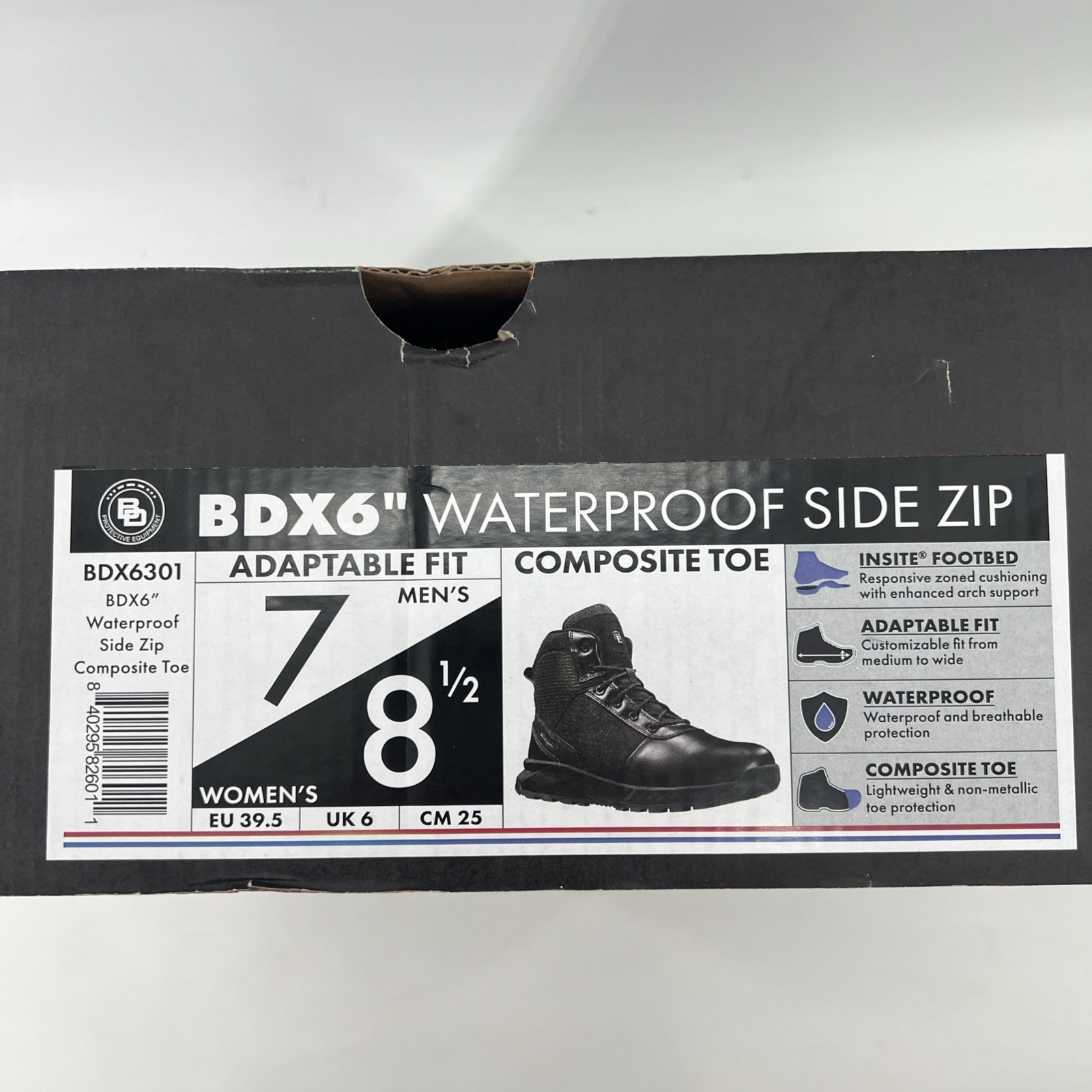 Black Diamond Work Boot Women 8.5 Men 7 Safety Composite Toe Service $119 MSRP