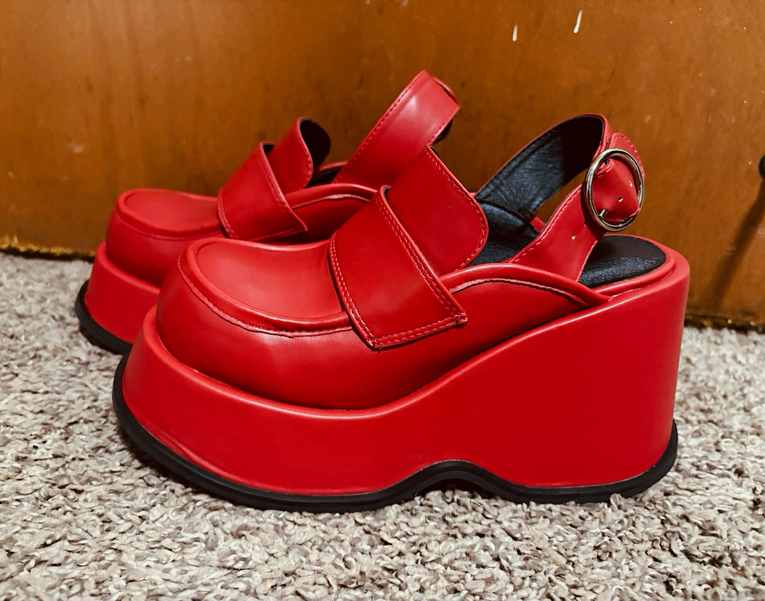 Y2K dELiA*s by Dolls Kill Downtime Slingback Vegan Leather Loafers