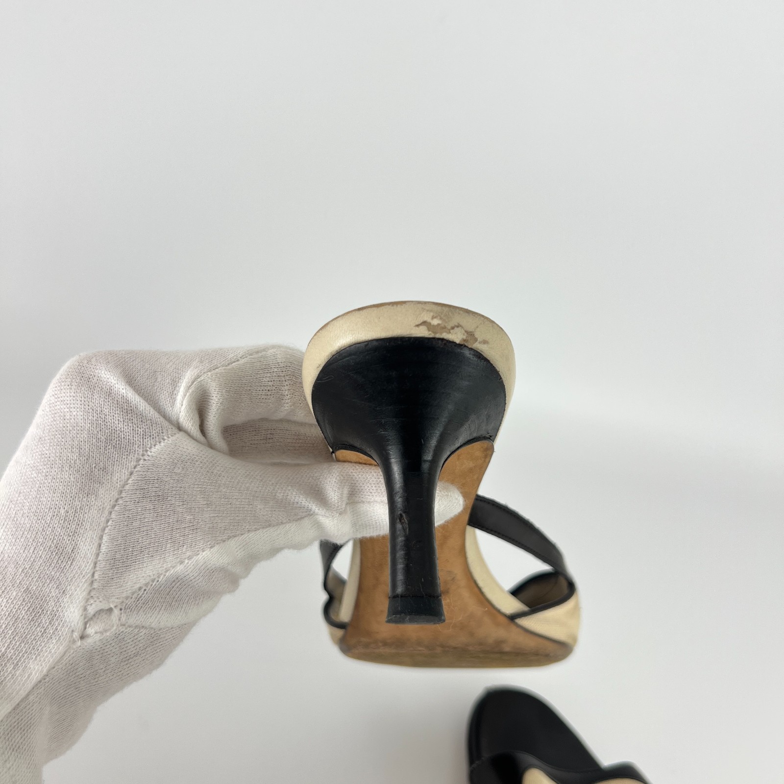 Gucci | Auth Tom Ford Era Vintage Black Leather Sandal Slide Mules (37)