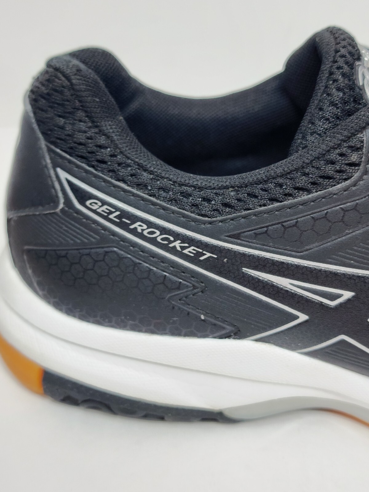Asics Gel Rocket Womens 7.5 Black White Running Shoes Sneakers Training Athletic