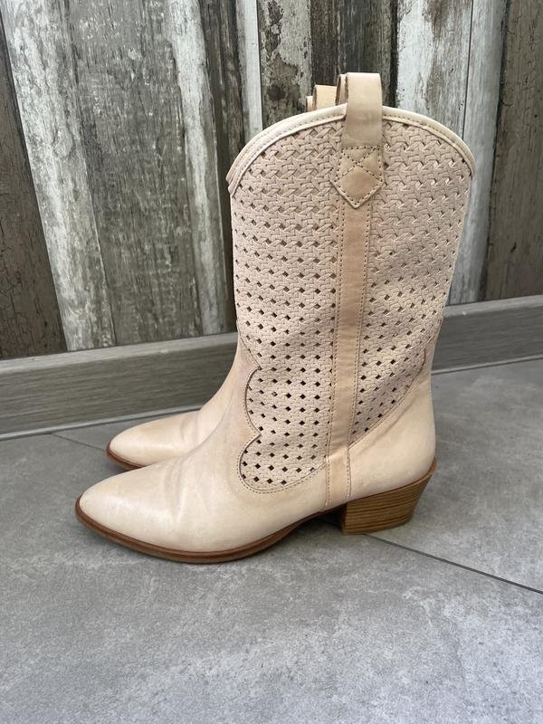 Women Hispanitas Boots Beige Leather 40