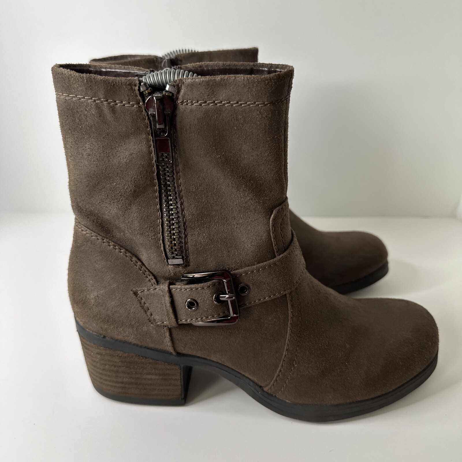 Carlos By Carlos Santana Rolla Bootie Womans Size 8.5 Zip Up/ Buckle Casual Wear