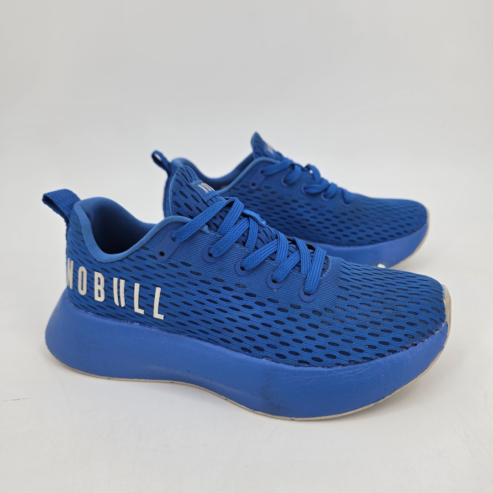 No Bull Runner + Plus Running Shoes Women’s Size 8.5 Men’s 7 Blue on Blue Mesh
