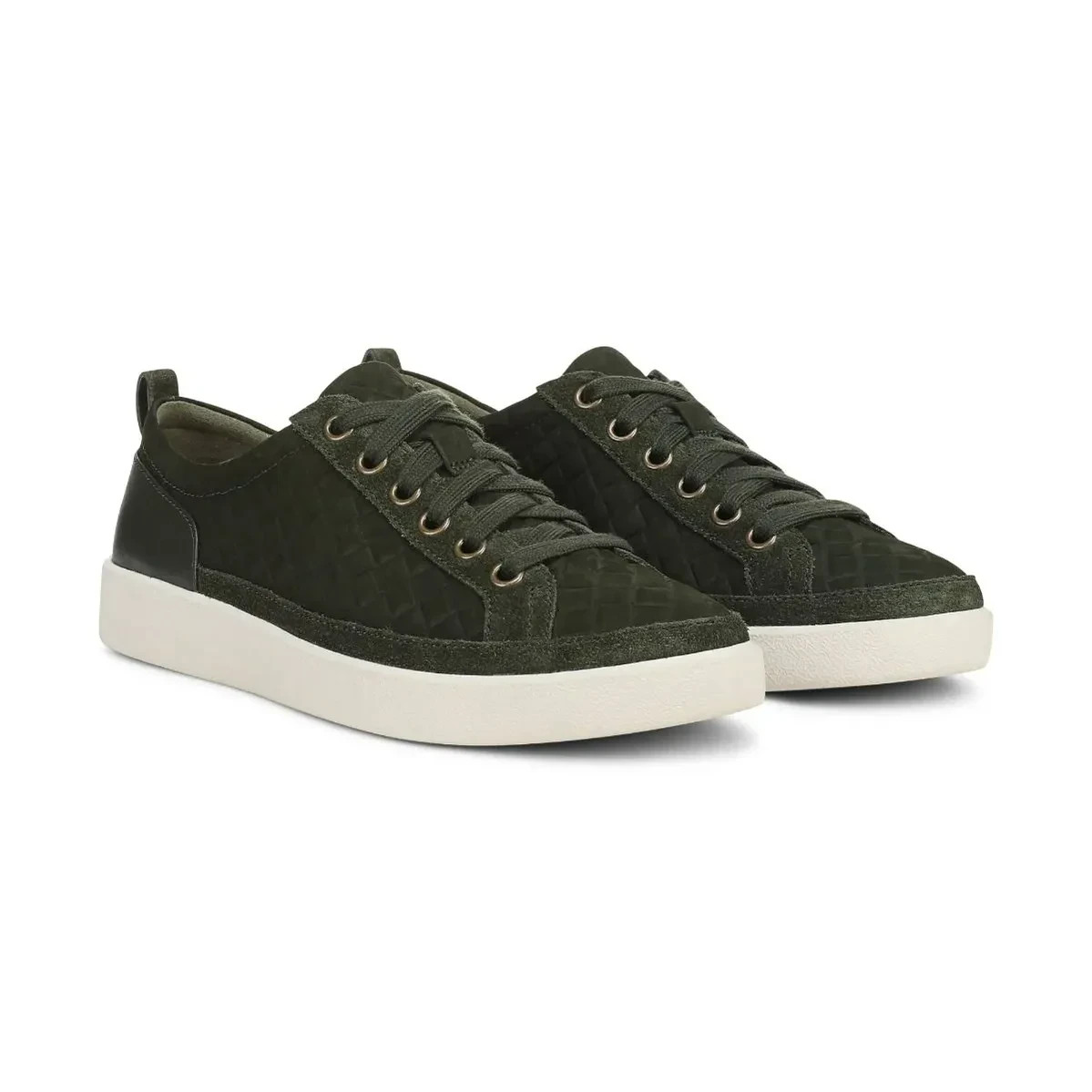 Vionic Winny Sneaker, Olive Moss Leather – US Stock, No Import Fees
