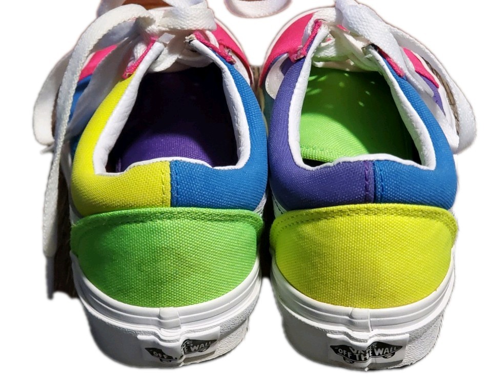 VANS Old Skool Colorblock Neon Edition Women’s Sz 5/Men 3.5