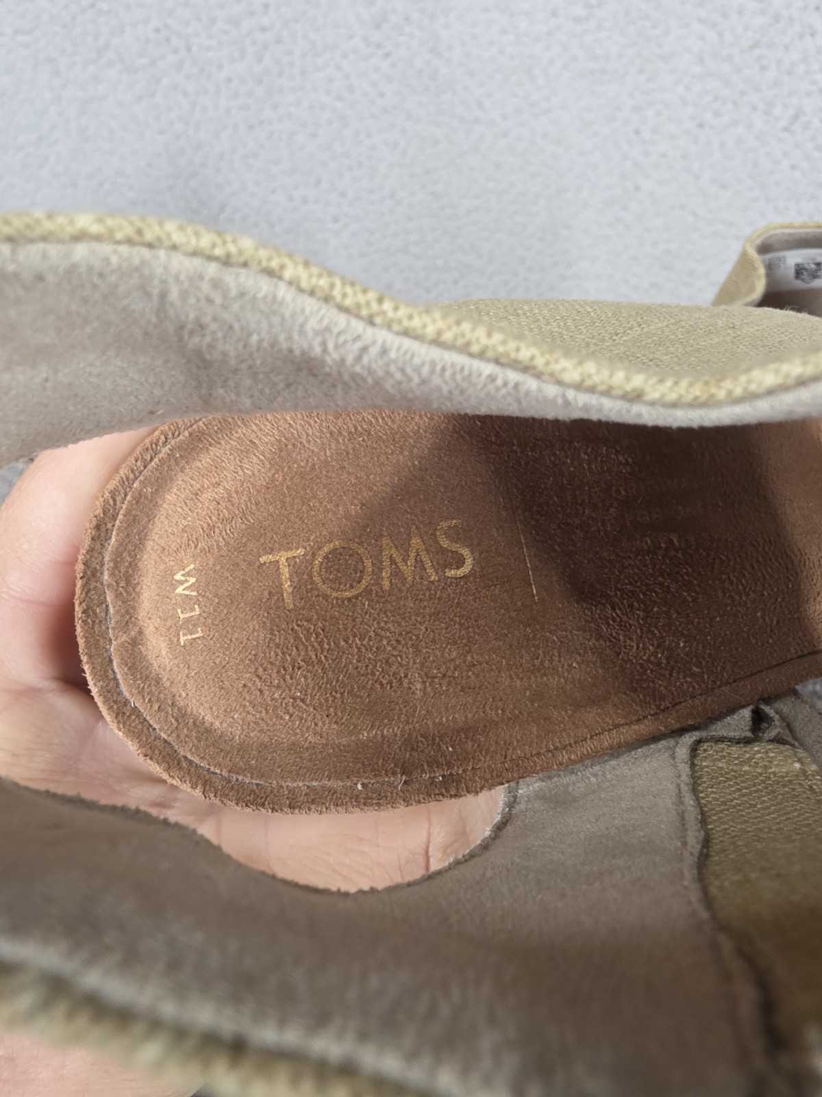 Women’s Toms High Heel Taupe Open Toe Ankle Strap Sandals Size 11 Majorca