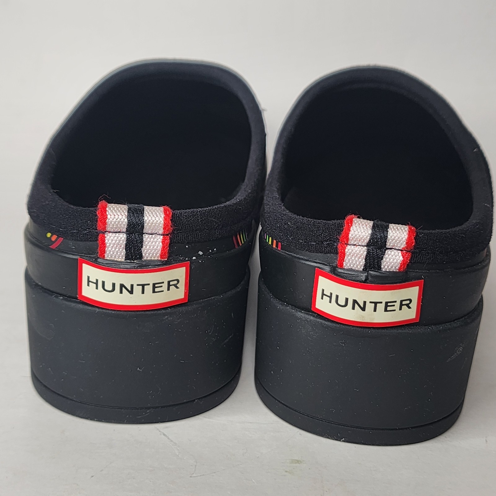 Hunter Play Rainbow Pride Clogs Platform Slip On Shoes Womens 10 Waterproof