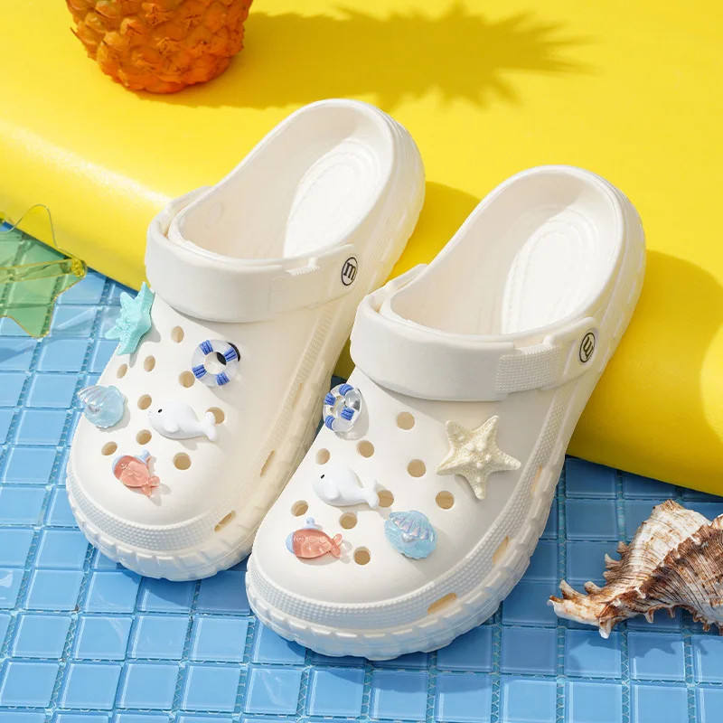 Unisex Thick Bottom Anti-slip Summer Outdoor Sandals Slippers Beach Shoes Breath