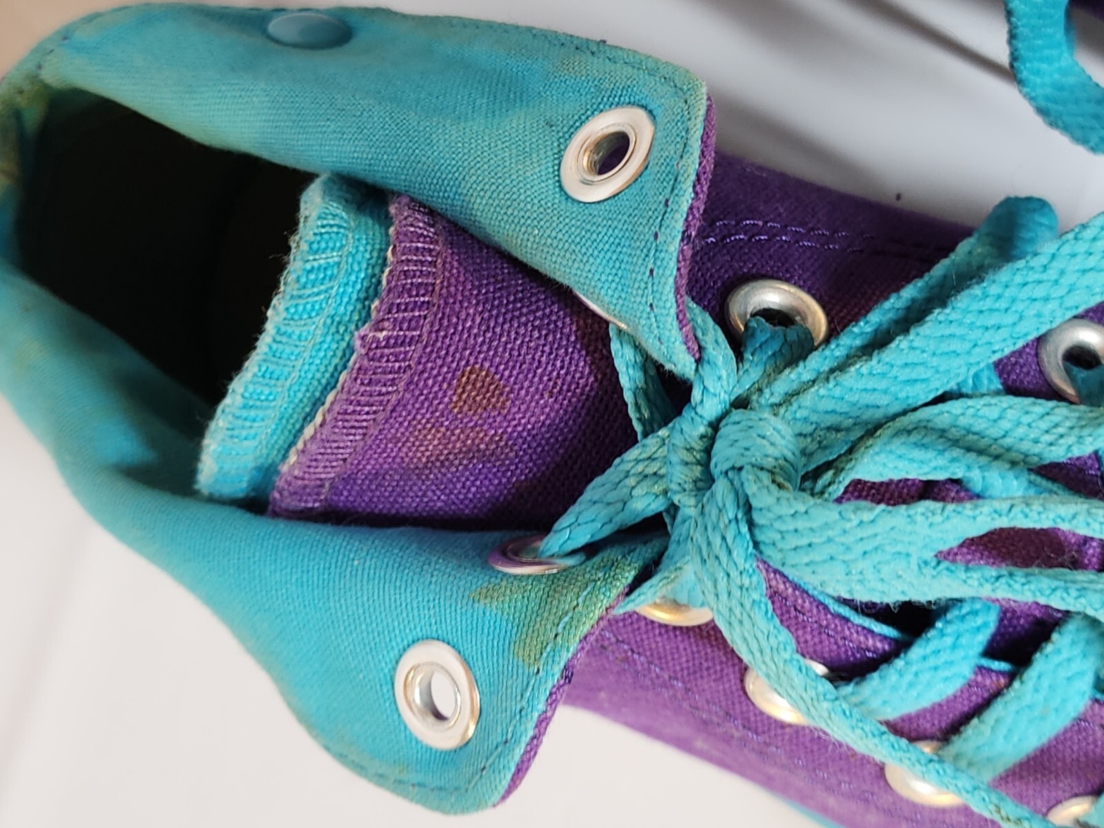 Converse All Star Snap Low Top Size 9.5 Teal and Purple (men’s size 7.5)