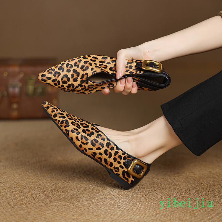 Womens Ballet Flats Loafers Leopard Weave Alligator Pattern Commuter Shoes Pumps