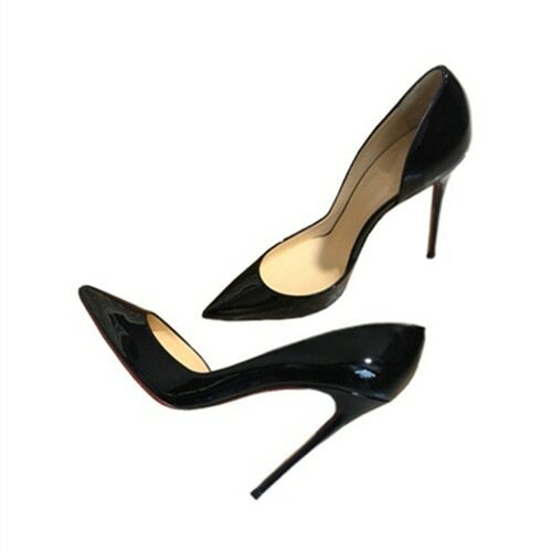 Classic Black Ladies High Heels Pointed Toe Stilettos Wedding Sexy Shoes