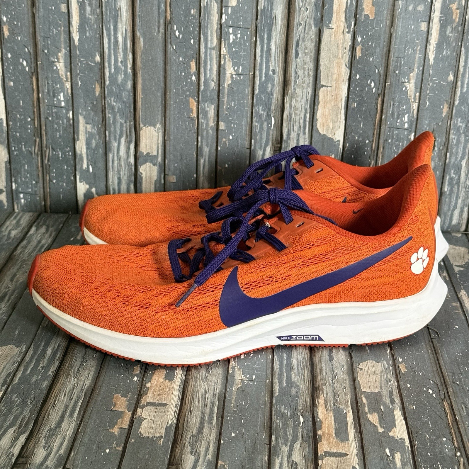 Nike Air Zoom Pegasus 36 Clemson CI2038-800 Orange Running Shoes Women Size 9