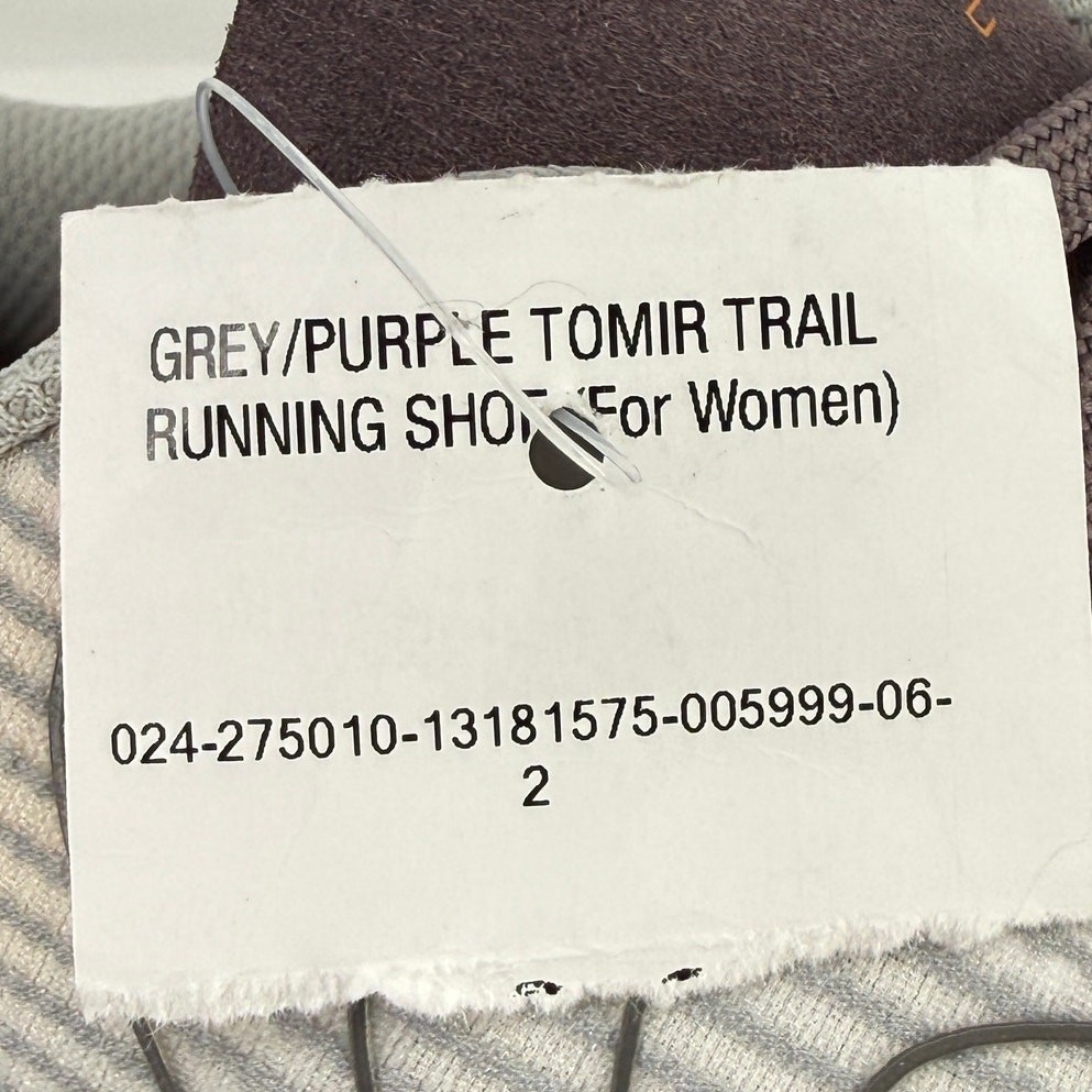 NNormal Tomir 2-01 Trail Running Shoes Womens Sz 12 Mens Sz 13 Grey Purple Sole