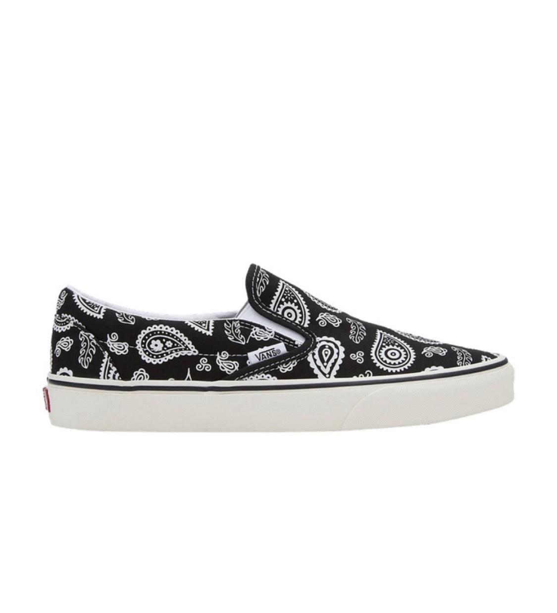 NIB Vans Classic Slip On Primavera Paisley Black White Size 12.5