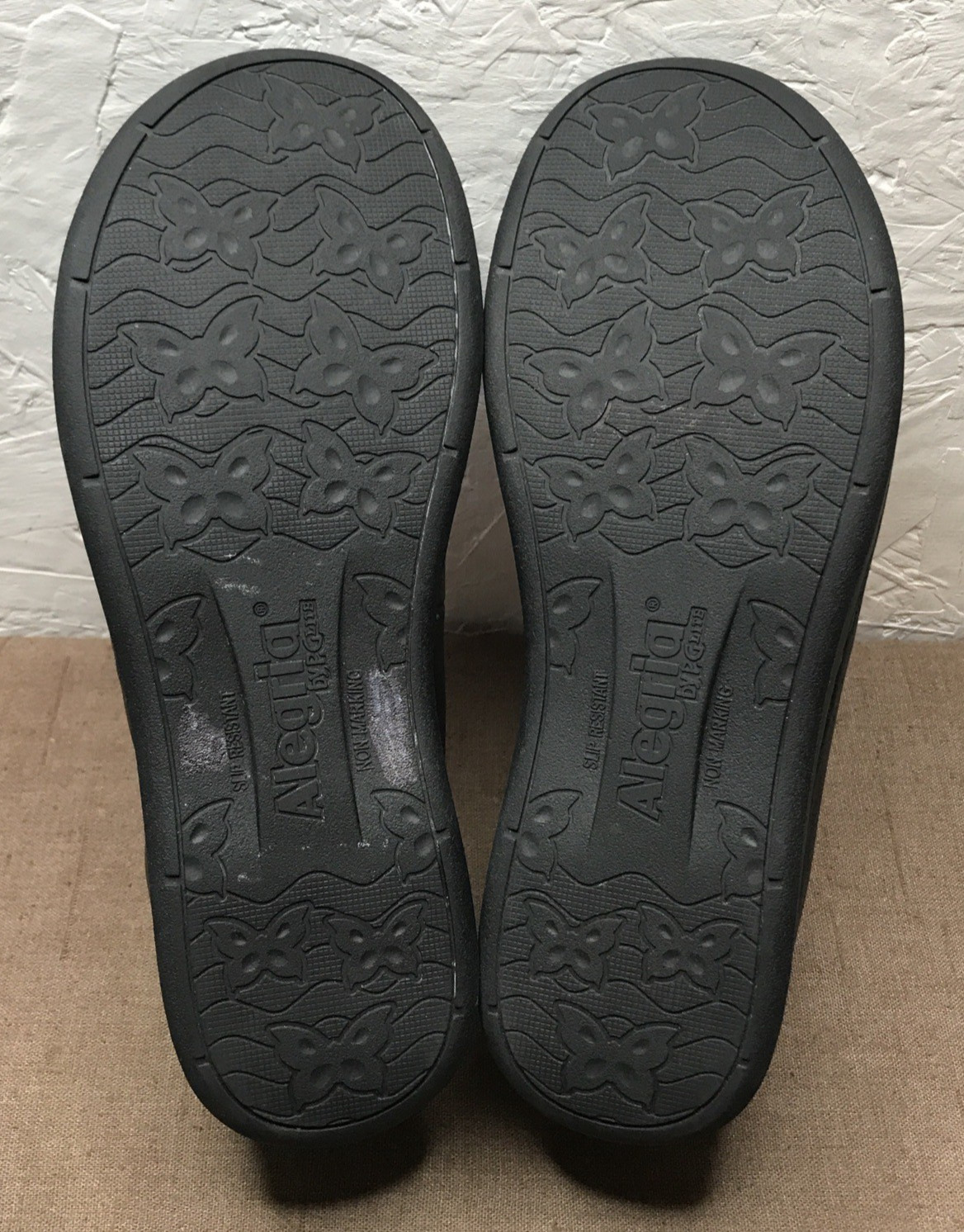 *See Description Alegria Petal Women’s Ballet Flats Black Leather Shoes Size 7.5