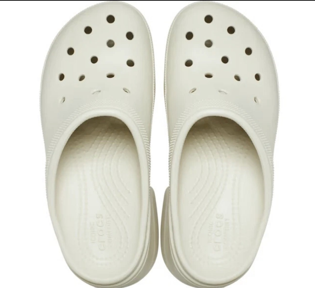 Unisex Crocs Siren Clogs in Bone/Ivory, Size Men 10, Women 12.