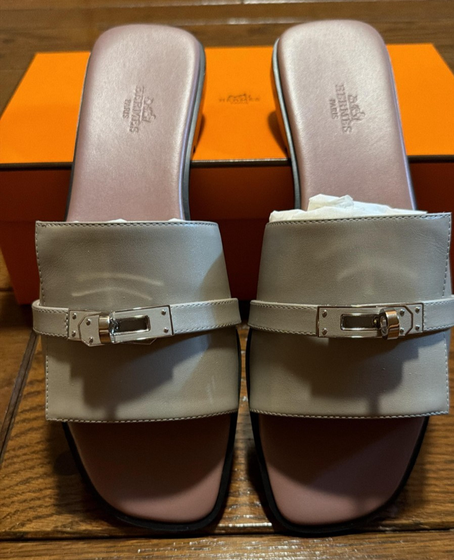 Hermes Giulia Sandal in Beige Galet – Size 41.5 – Brand New – Sold Out Worldwide